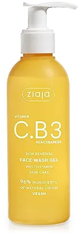 Ziaja Gel limpiador de niacinamida vitamina C.B3, 190 ml