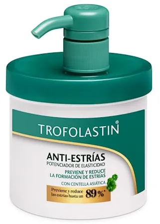 Trofolastin, Crema Antiestrías Reafirmante con Dispensador, Hidratación y Prevención de Estrías, Con Centella Asiática, Piel Flexible y Elástica, 400ml