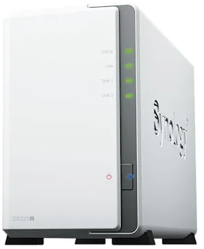 Synology DS223J NAS de Escritorio de 2 bahías, Blanco