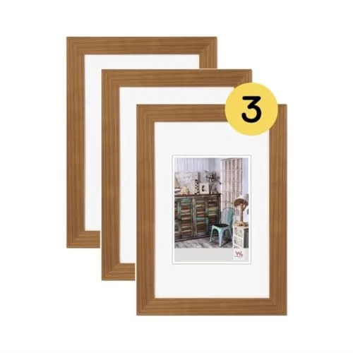 walther design Marco de fotos roble 20 x 30 cm pack de 3, Marco de madera Grado HI030E3