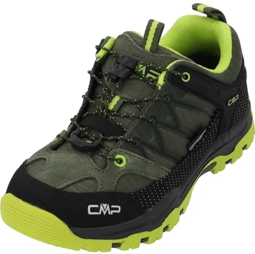 CMP - Kids Rigel Low Trekking Shoes WP, CMP - Niños Rigel Low Trekking Shoes WP, Kaki-Acido, 35, Kaki-Acido,