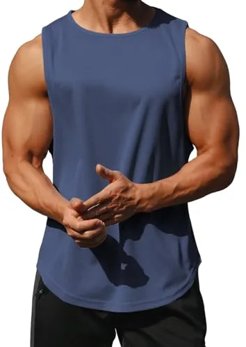 Litthing Camisetas sin Mangas Deportivas para Hombre Chalecos para Hacer Ejercicio de Secado Rápido a Prueba de Sudor para Gimnasio para Correr Deportes y Fitness Entrenamiento Atlético