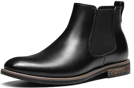 Bruno Marc Botines Chelsea de Ante para Hombre,Size 43,Negro-PU,URBAN-06-1
