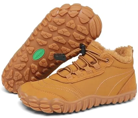 Botas de Nieve Niño Barefoot Zapatillas Niña Cómodas y Abrigadas Antideslizante Botas de Invierno Gr.28