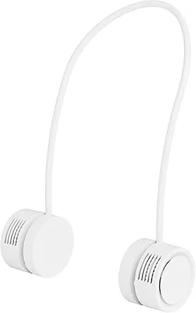 Chesoon Ventilador de Cuello Mini Ventilador Portátil Ligero Tres Velocidades de Viento Conmutables Batería Recargable Incorporada para Actividades en Interiores y Exteriores Color Blanco