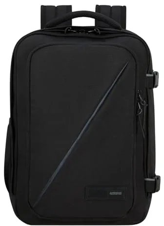 American Tourister Take2Cabin, bolsa de cabina Ryanair de 25 x 20 x 40 cm, 24 L, 0,40 kg, equipaje de mano, mochila de avión en forma de subsuelo, negra (negra)