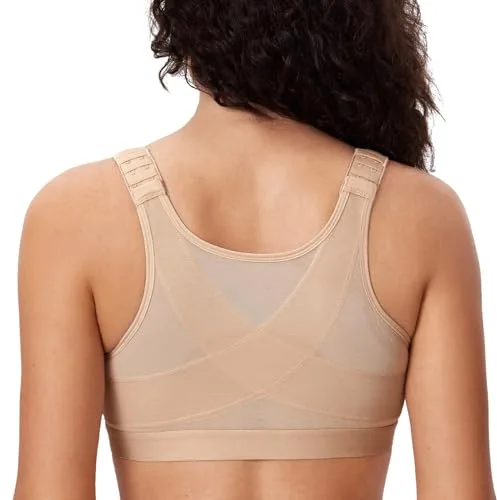 DELIMIRA - Sujetador Corrector de Postura con Soporte de Espalda en X para Mujer Anacardo 105E