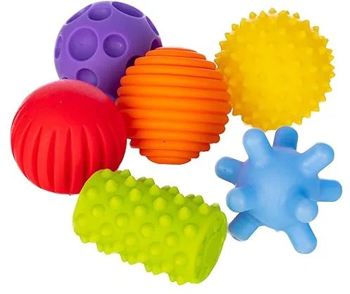 FANCY Baby Pelotas Sensoriales para Bebés - Juguete Educativo para Bebés a Partir de 3 Meses, Multi Ball Texturizada y Sensorial, Pelota Montessori, Bolas para Bebé