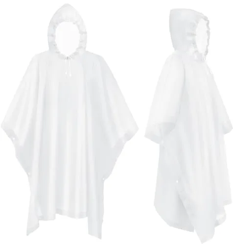 flintronic Poncho de Lluvia Impermeable con Capucha - Ligero y Reutilizable para Viajes y Exteriores, para Hombre y Mujer