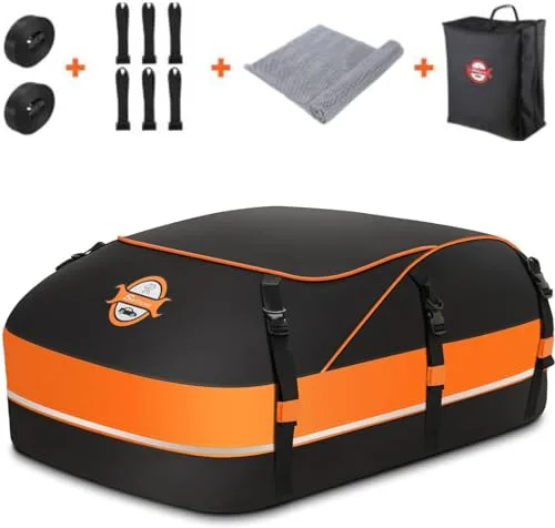 Sailnovo Bolsa de Techo para Coche 580 litros,portaequipajes para Coche, Bolsa de Transporte Impermeable para Coches con o sin portaequipajes, Incluye Alfombrilla Protectora