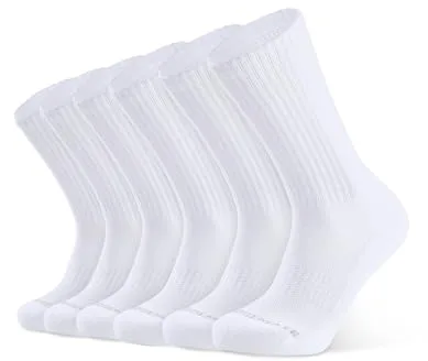 CLOSEMATE 6 Pares Calcetines Deporte Largos Hombre Deportivos Antiampollas Altos Antisudor Antideslizantes Transpirable Compresión Para Running Senderismo Trekking Ciclismo(6Blanco,M)