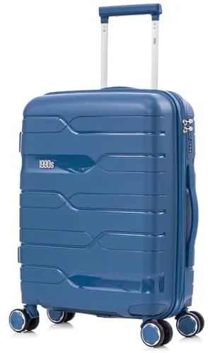 1990s Maleta de Cabina 55x38x22cm (44L) Polipropileno - Candado Incrustada - 20 Pulgadas - AzulMarino