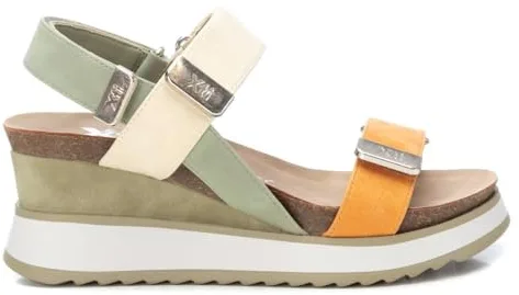 XTI - Sandalia Mujer Verde - Calzado Cómodo y Versátil - Moda casual - Modelo 14282204 (Talla 38)
