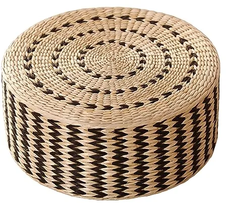 rockible Cojín de meditación Tejido, Almohada de Suelo Tatami, cojín para Sentarse, cojín de Suelo, Almohada de Asiento de Yoga para Oficina, Negro 40cm