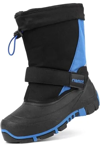 riemot Botas Nieve Niños Niña, Antideslizantes Unisex Niño Descansos Nieve, Cálidas e Impermeables Botas Invierno Niño, Azul, 35 EU