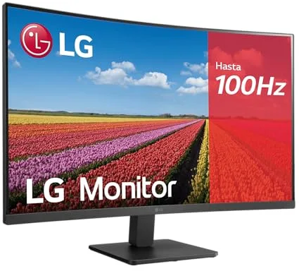 LG 32MR50C-B - Monitor Curvo 32", Panel VA FHD 1920x1080 16:9 1500R, 100 Hz, AMD FreeSync Premium, Super Resolution+, 2× HDMI, Clase E, Negro