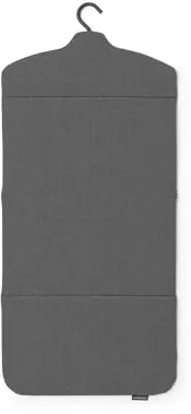 Brabantia - Tabla Plegable para Planchado Vertical - Superficie sólida Resistente al Calor - Gancho Colgador - Facilita el Planchado Vertical - 91,5 cm x 41 cm - Pepper Black