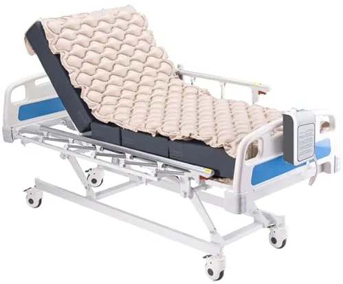 AITX Colchón Antiescaras con Compresor - 130 Celdas de Aire con 3 Modos & Bomba <45dB para Camas Hospitalarias, Residencias y Uso Doméstico (90x 200cm)