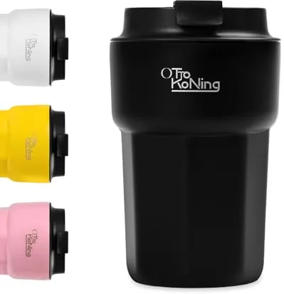 Otto Koning Termo Café 350ml. Taza de Café 100% a Prueba de Fugas, de Acero Inox sin BPA. Vaso Termo Café para llevar, Vaso Térmico para café, agua, té caliente y frío