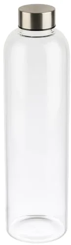 APS 66909 - Botella de cristal (7,5 x 7,5 cm, altura 28,5 cm, diámetro de 7,5 cm, 1 L), transparente