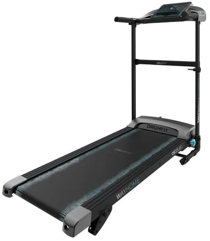 Cecotec Cinta de Correr Plegable DrumFit WayHome 1400 Sprint. 900 W, De 1 a 14 Km/h, 12 Programas Predefinidos, Panel de Control LCD, Superficie de Carrera de 110x40cm, Inclinación Manual