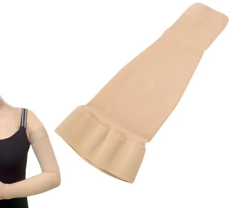 Manga Compresion Brazo, Lymphedema Arm Compression Sleeves, Funda de Compresión Médica, para Linfedema Alta Elasticidad Previene la Hinchazón Adecuada para Personas (XL)