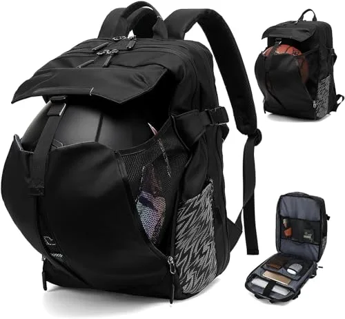 Mochila Moto, Mochila para Moto Impermeable, Bolsa Porta-Cascos Motorista, Mochila de Moto para Casco, Gran Capacidad, Reflectante