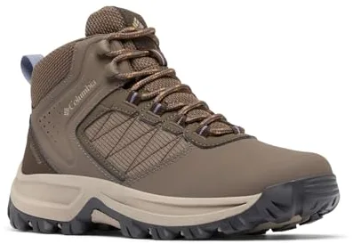 Columbia Women's Transverse Hike Waterproof, Waterproof Mid Rise Trekking and Hiking Boots, Mud/New Moon, 3
