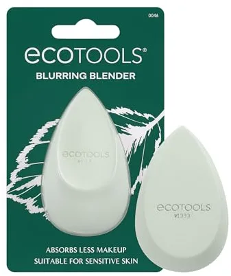 EcoTools Blurring Blender Makeup Sponge, Makeup Blending Sponge For Blurred Skin, For Liquid & Cream Foundation, Cloud Coverage Memory Foam, Eco Friendly, Latex Free, Cruelty-Free & Vegan 1 Count