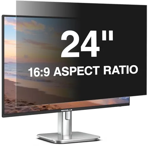 Pozlle Protector de Pantalla de Privacidad para Monitor 24 Pulgadas 16:9, Filtro Antiespías con Anti-Reflejos y Filtro de Luz Azul