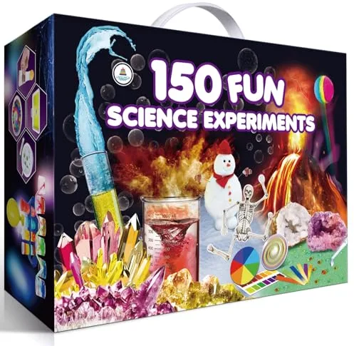 UNGLINGA 150 Kit de Experimentos Científicos para Niños, Juguete Stem Educativo Científicos, Químico Laboratorio Set, Ideas de Regalo de cumpleaños, Erupcion Volcán
