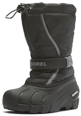 Sorel Childrens Flurry Boot, Botas Youth Unisex Little, Black, City Grey, 29 EU