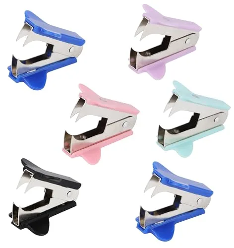 6 Piezas Quitagrapas Saca Grapas, Eliminador De Grapas Para Uso Diario En La Oficina Y En Casa（Color aleatorio）
