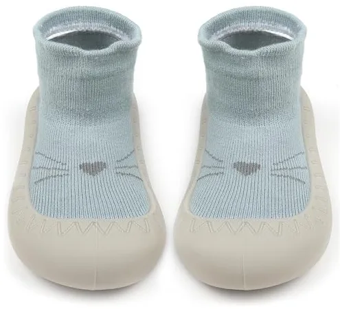 PROPOG Calcetines Antideslizantes para Niños y Niñas - Zapatos Bebe Primeros Pasos con Suela de Goma Suave