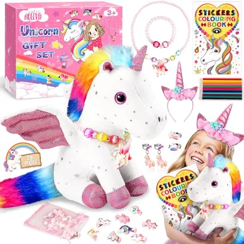 MULEVIP Unicornio Juguetes,Unicornios para Niñas 29 Pcs Unicornio Niña,para niñas 3-10 años, Juguetes Niña, Peluche Juguetes Niños 3 4 5 6 7 Años Regalos Cumpleaños Niños