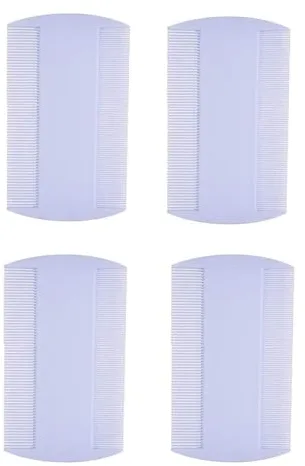 Peines para Piojos, 4 PCS Peines para Eliminar los piojos Blanca Duradera De Doble Nit Peines Para Piojos De La Cabeza Dectection Peine para Piojos de Dientes Finos para Niños, Adultos, Mascotas