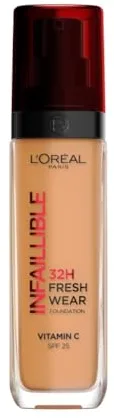 L'Oréal Paris, Base de maquillaje Líquida Infaillible 32h Fresh Wear, Para todo tipo de piel, Larga duración, Tono: Warm (310), 30 ml