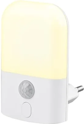 GRIFEMA GD103-1 Luz Nocturna Infantil 5 Niveles de Brillo Ajustables, Luz Nocturna con Sensor de Movimiento para Habitación de Niños, Baño, Pasillo, Cocina, Escaleras, 2700K Blanco Cálido