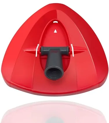 1 Base de fregona Roja Compatible con Vileda 2 en 1 Turbo EasyWring Mop, Disco de Cabeza de fregona giratoria Triangular para fregona Funda de plástico para Accesorios de Disco