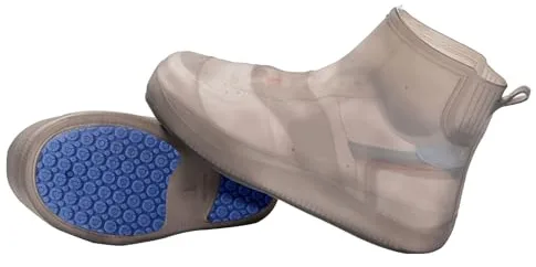 HIUOUIH Cubre Zapatos Impermeable Lluvia Cubrezapatos Impermeable Protector Calzado Lluvia Antidesliza Cubrecalzado Lluvia Reutilizable Cubrecalzado para Días Lluvioso Nieve Hombres, Mujeres, L