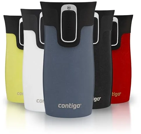 Contigo West Loop Mini Autoseal | Taza Térmica de Acero Inoxidable | Frasco de vacío | Vaso a prueba de fugas | Taza de café para llevar con tapa fácil de limpiar sin BPA | Lakeside | 300 ml