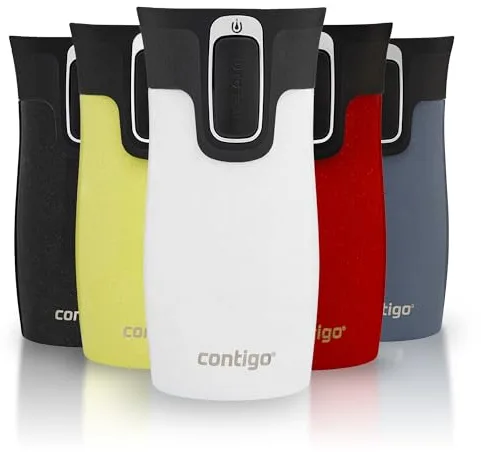 Contigo West Loop Mini Autoseal | Taza Térmica de Acero Inoxidable | Frasco de vacío | Vaso a prueba de fugas | Taza de café para llevar con tapa fácil de limpiar sin BPA | Salt | 300 ml