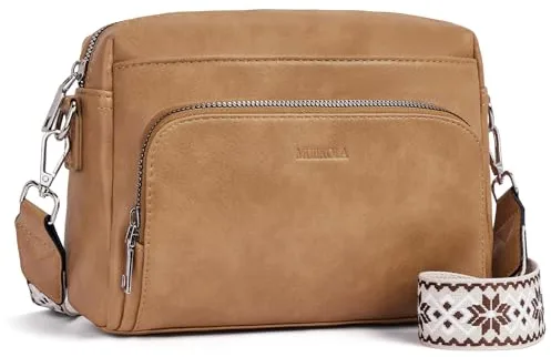MUIIKOLA Bolso bandolera para mujer, bolso cruzado para mujer, pequeño, de piel sintética, bandolera para mujer con correa de hombro Verstelbaar