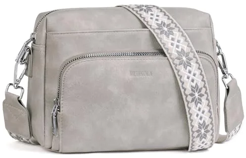 MUIIKOLA Bolso Bandolera para Mujer, Pequeño Cruzado de Piel Sintética con Correa de Hombro Ajustable