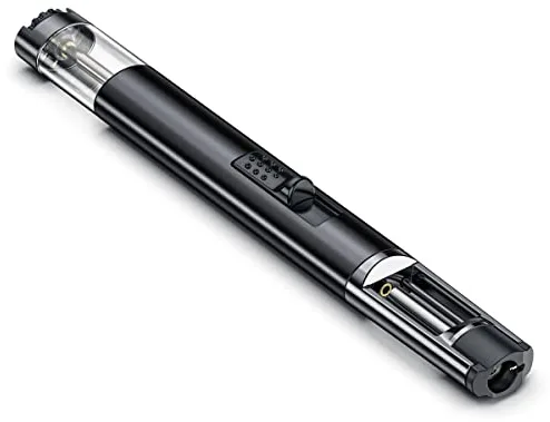 Mechero Soplete de Gas Butano Recargable, a Prueba de Viento Encendedor de Palo Largo para Velas, Estufa, Fuegos, Camping, (Sin Gas Butano)