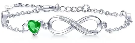 Tusuzik Regalo para Mujer, Pulsera para las Mujeres de Plata Esterlina 925 Infinity Pulsera Joyería Regalo para Mujer Esposa