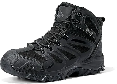 NORTIV 8 Botas de Montaña Zapatos de Senderismo Hombres Zapatillas Trekking Impermeables Ligeros al Aire Libre NEGRO 160448_M-E Talla 44 (EUR)