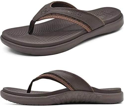 KuaiLu Chanclas Hombre Comodas Fascitis Plantar Ortopedicas Soportes de Arco Sandalias Verano Ligera Playa Piscina Chanclas Antideslizante Suela de Goma 44