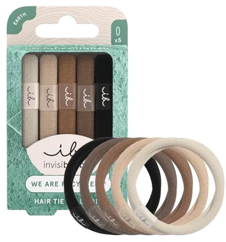 Invisibobble Elastic Marrón Moca | Suavidad para el cabello | Anti-frizz | Sin huellas | Accesorio de peinado | 5 piezas
