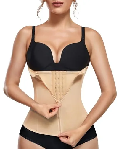 KUMAYES Fajas Reductoras Mujer Waist Trainer Cintura Faja Postparto Corset Cinturón Abdomen Faja Colombiana Corsé Moldeadora (Color, Small)